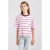 America Today gestreept T-shirt – roze