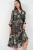 V-hals Midi-jurk met knoopsluiting