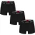Hugo Heren Boxershorts (Set van 3) (Zwart)