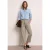 7/8 Wide Legs mousseline broek in Loose Fit