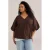 WE Fashion top donkerbruin