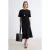 TRENDYOLMİLLA Dames Zwart Effen Midi Kort Asymmetrisch Jurken