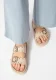Wittchen Dames leren muiltjes met metalen details beige en goud beige en goud