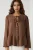 Crewneck Lange Mouwen Gewoven Mousseline Blouse