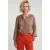 River Woods Orange/green Fantasy Blouse With Buttons