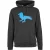 Modern Amusement Unisex-hoodie voor volwassenen met sentimentele Robin-print (Jet Zwart)