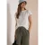 Shirt met boothals in ajour-look
