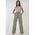 Hoge Taille Wijde Pantalon van Katoen met Touwtjes