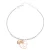 Orphelia Dames 925 Sterling Zilveren Armband – Zilver/Roze ZA-7109
