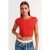 Slim Fit Crop Jersey Blouse