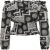 IZIA carmen blouse Dames zwart wit