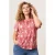 Miss Etam Plus top met print – rood