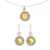 Orphelia Dames 925 Sterling Zilver Set: Ketting-Hanger + Oorbellen – Zilver SET-6041/2