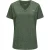 USA Pro Dames/Dames Effen V Hals T-shirt (Kaki Groen)
