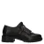 Manfield chunky leren loafers met franjes – zwart