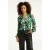Smashed Lemon Groen en zwart dierenprint top met v-hals |