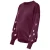 ONLY MATERNITY rechtvallend zwangerschapssweater met borduursels en hartjes – donkerpaars