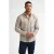 Petrol Industries regular casual overhemd met linnen lichtbruin