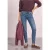 Jeans met Mid Waist-taille en Slim Leg-pijpen in casual pasvorm