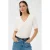 Kaffe KAlizza V-neck Pullover Dames Trui – Chalk