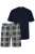 Men Plus Pyjama kort  marine / navy