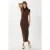 Bodycon midi-jurk met halve turtleneck