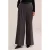 WE Fashion wide leg pantalon met plooien en wol – grijs