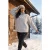 Trendyol Curve Dames Grijs Effen Lang Oversized Grote maten Sweatshirts