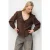 Rimpelende V-halsblouse met knoopsluiting
