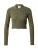 VIERVIER Gebreid vest ‘Ashley’  kaki