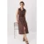 TRENDYOLMİLLA Dames Bruin Effen Midi Mouwloos A-lijn Jurken