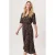 Miss Etam midi jurk met stippen – bruin