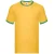 Fruit of the Loom Heren Ringer Contrast T-shirt (Zonnebloem/Kelly Green)
