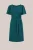 WE Fashion – Dames jersey jurk met ceintuur – Regular fit – Zeegroen – Viscose –