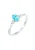 ELLI Ring ‘Kristall’  lichtblauw / zilver