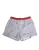 Dolce & Gabbana Witte Gestreepte Katoenen Rood Tailleband Short Zwemkleding