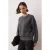 TRENDYOLMİLLA Dames Grijs Effen Lang Regular fit Sweatshirts