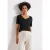 Street One Dames Shirt met hartvormige halslijn in Zwart