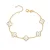Damesarmband Klavertje Vier Moerbeikip Goud Sterling Zilver 925 BIPU024