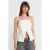 Mouwloze Blouse met Vierkante Hals en Knopen