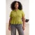 Trendyol Curve Dames Groen Effen Lang Getailleerd Grote maten Blouses
