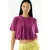 Crew Neck Crop Blouse met Elastiek