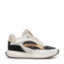 Floris van Bommel Suvi 02.10 gevoerde leren sneakers wit/panter