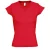 SOLS Dames/dames Maan V Hals T-Shirt met korte mouwen (Rood)