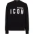 Dsquared2 Zwarte Sweater Met Ronde Hals, Grote