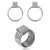 Orphelia ‘Eleanor’ Dames 925 Sterling Zilveren Set: Oorbellen + Ring – Zilver SET-7417
