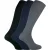 Sock Snob 3 paar kniehoge herensokken van 100% katoen – Zwart / Marine / Grijs