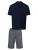 Hanro Pyjama kort ‘Night & Day’  donkerblauw