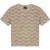 Malelions Junior Jacquard Wavy Towelling T-Shirt | Dark Taupe