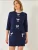 Bianco Lucci Gebreide jurk  marine / wit